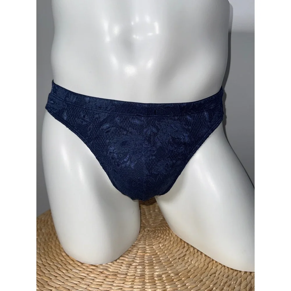 Cosabella Navy Blue Never Say Never Lace G-String Thong‎ Luxury Italian Lingerie